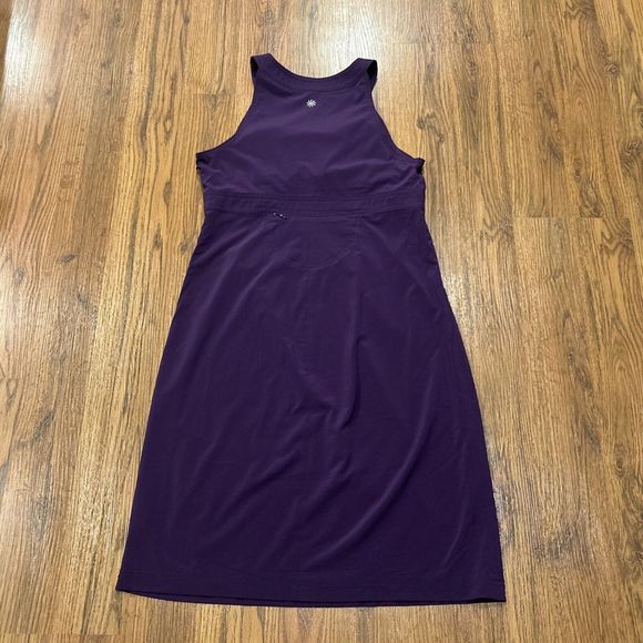 Athleta Dress Womens 6 Voyage Day Athleisure Workout Yoga Sporty Stretch Purple - Picture 7 of 7
